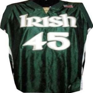  #45 Notre Dame Womens Basketball Game Used Green Irish 