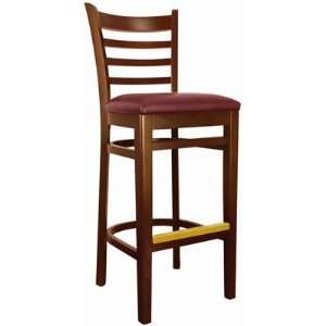   Furniture Quick Ship Deluxe Ladder Back Wood Barstool BS611 GR2 IL